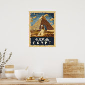 Egyptenaar: Grote Piramide van Gizeh Reizen Poster (Keuken)