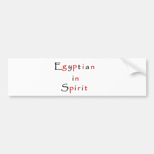 Egyptenaar in Spirit-bumper sticker (Voorkant)