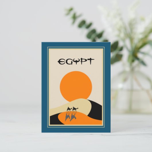EgypteVintage-reis Briefkaart (Staand voorkant)