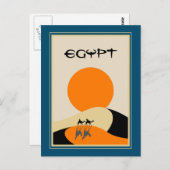     EgypteVintage-reis Briefkaart (Voorkant / Achterkant)