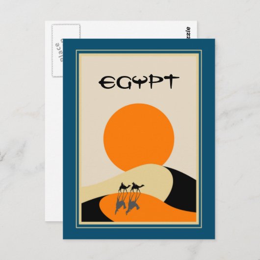     EgypteVintage-reis Briefkaart (Voorkant / Achterkant)