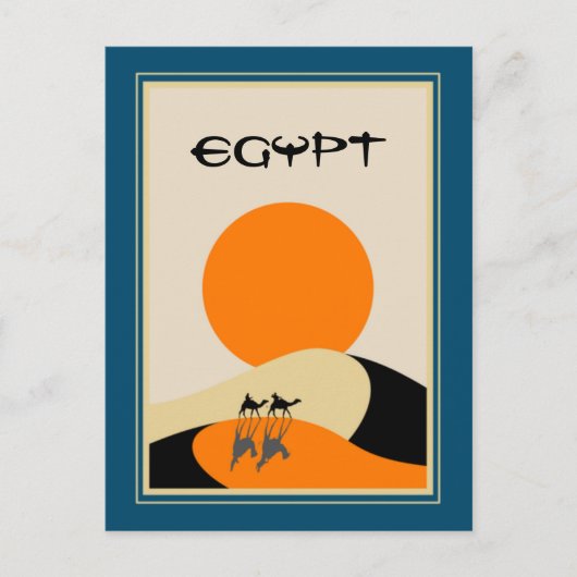     EgypteVintage-reis Briefkaart (Voorkant)