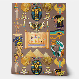 Egyptian Ancient Hieroglyphic Pattern Symbol Behang