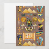 Egyptian Ancient Hieroglyphic Pattern Symbol Feestdagenkaart (Voorkant / Achterkant)