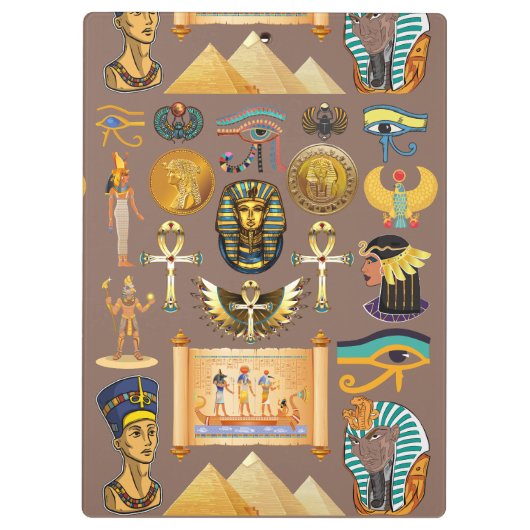 Egyptian Ancient Hieroglyphic Pattern Symbol Klembord (Achterkant)