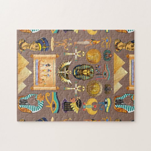 Egyptian Ancient Hieroglyphic Pattern Symbol Legpuzzel (Horizontaal)