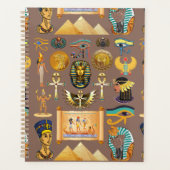 Egyptian Ancient Hieroglyphic Pattern Symbol Planner (Voorkant)