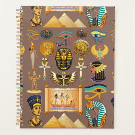 Egyptian Ancient Hieroglyphic Pattern Symbol Planner