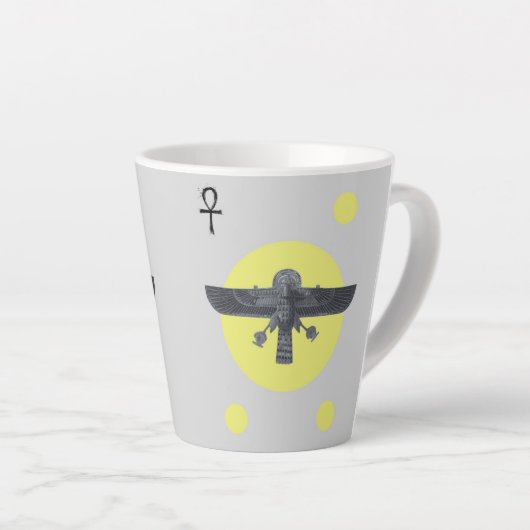 Egyptian art latte mok (Rechterhoek)