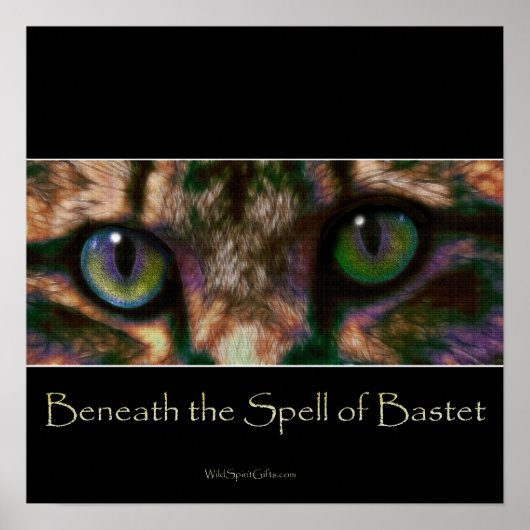 EGYPTIAN BASTET Cat God Art Poster (Voorkant)