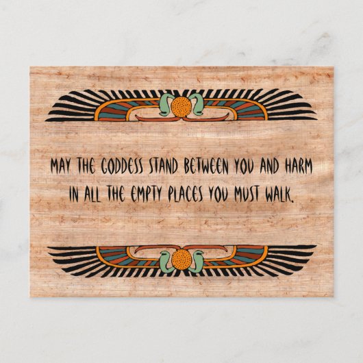 Egyptian Blessing Postcard Briefkaart (Voorkant)