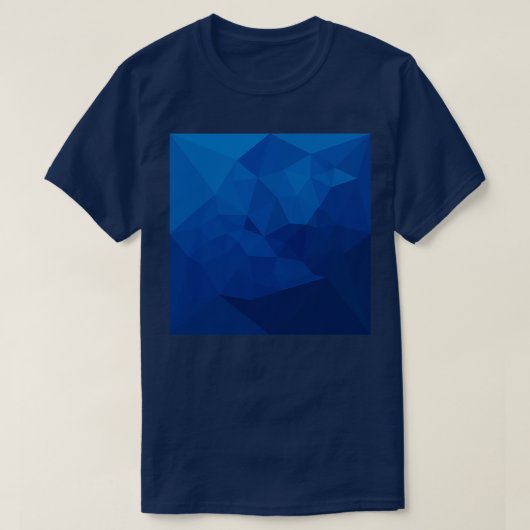 Egyptian Blue Abstract Low Polygon Background T-shirt (Design voorkant)