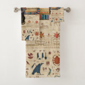 Egyptian Cat - Bastet on papyrus Bad Handdoek (Insitu)