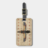 Egyptian Cat - Bastet on papyrus Bagagelabel (Voorkant verticaal)