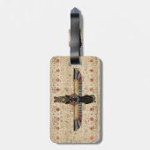 Egyptian Cat - Bastet on papyrus Bagagelabel (Achterkant verticaal)