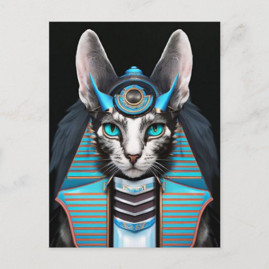Egyptian cat briefkaart (Voorkant)