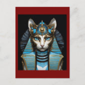 Egyptian cat pharaoh briefkaart (Voorkant)