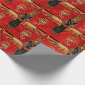Egyptian Cats and Eye of Horus pattern Cadeaupapier (Hoek)