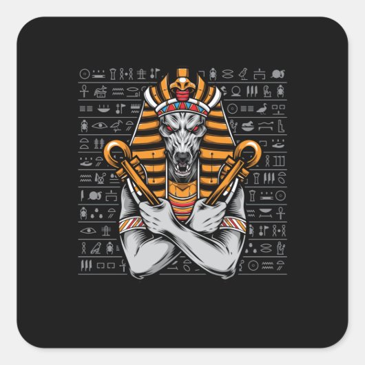 Egyptian Culture Pharaohs Egyptologist Archaeology Vierkante Sticker (Voorkant)