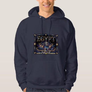 Egyptian Eye of Horus Cosmic Pyramid Art Hoodie