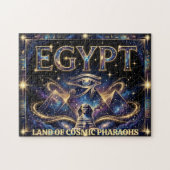 Egyptian Eye of Horus Cosmic Pyramid Art Legpuzzel (Horizontaal)