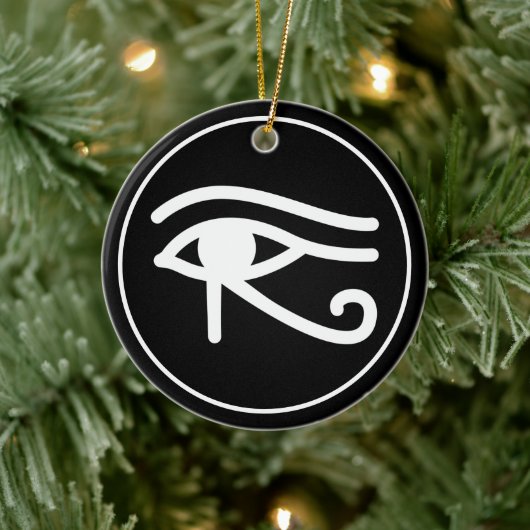 Egyptian Eye of Horus Keramisch Ornament (Boom)