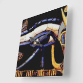 Egyptian Eye of Horus Vierkante Klok (Hoek)