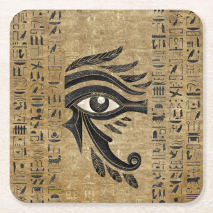 Egyptian Eye of Horus - Wadjet Kartonnen Onderzetters