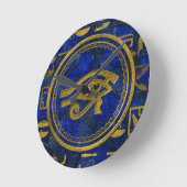 Egyptian Eye of Horus - Wadjet Lapis Lazuli Ronde Klok (Hoek)