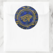 Egyptian Eye of Horus - Wadjet Lapis Lazuli Ronde Sticker (Tas)