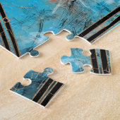 Egyptian Eye of Horus - Wadjet - Mixed Media Legpuzzel (Zijkant)