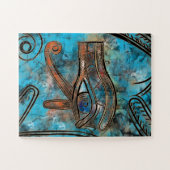 Egyptian Eye of Horus - Wadjet - Mixed Media Legpuzzel (Horizontaal)