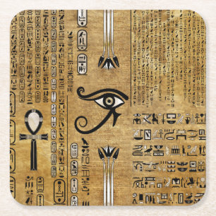 Egyptian Eye of Horus - Wadjet Ornament Kartonnen Onderzetters
