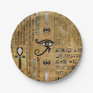 Egyptian Eye of Horus - Wadjet Ornament Papieren Bordje