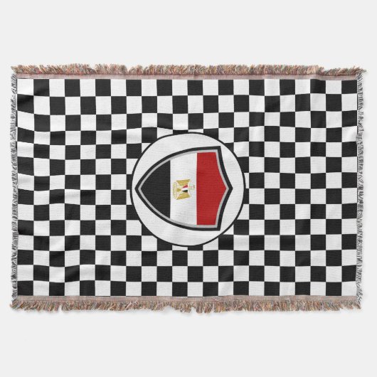 Egyptian flag throw blanket deken (Voorkant)