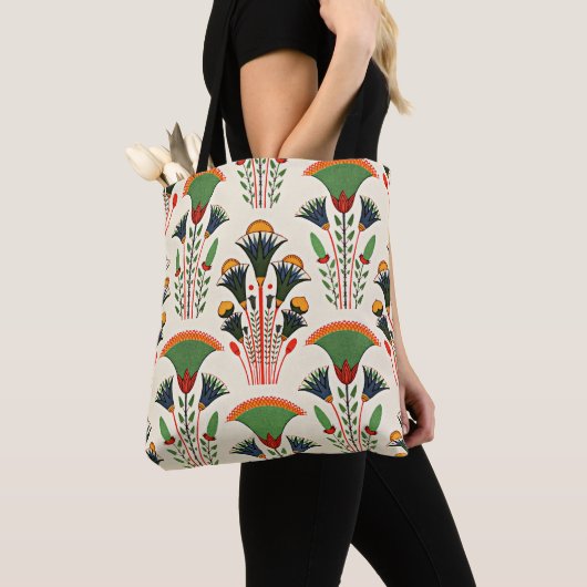 Egyptian Floral Pattern Tote Bag (Dichtbij)