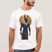 Egyptian God Anubis – Muscular Full Figure Holding T-shirt (Voorkant)