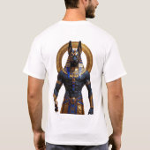 Egyptian God Anubis – Muscular Full Figure Holding T-shirt (Achterkant)