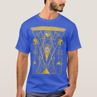 Egyptian God Horus Kemetic Neter Heru Sacred Geome T-shirt