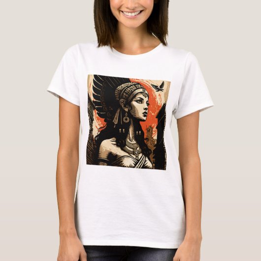 Egyptian goddess Isis in the city T-shirt (Voorkant)
