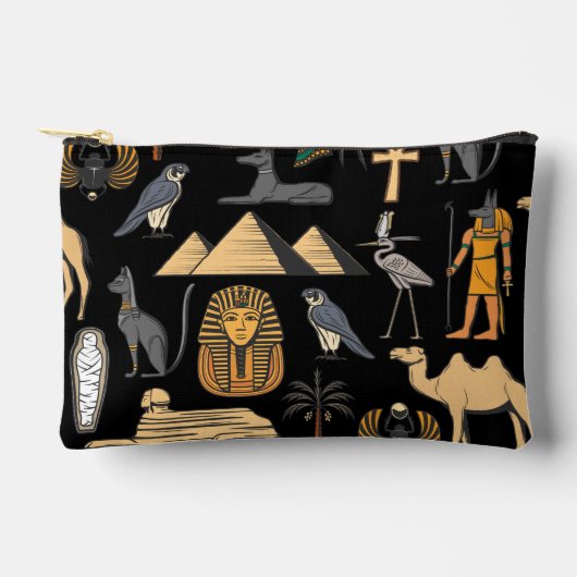 Egyptian Hieroglyphic Symbol Pattern Background Etui (Voorkant)