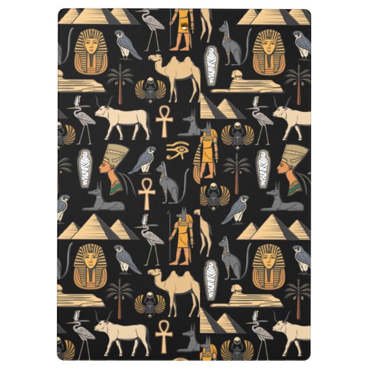 Egyptian Hieroglyphic Symbol Pattern Background Klembord (Achterkant)