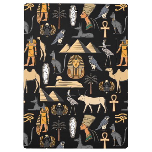 Egyptian Hieroglyphic Symbol Pattern Background Klembord (Achterkant)