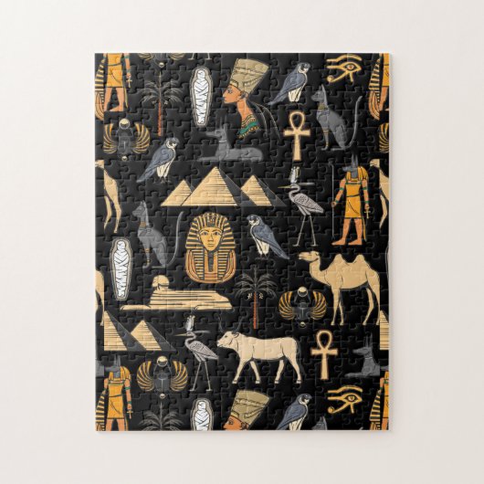  Egyptian Hieroglyphic Symbol Pattern Background   Legpuzzel (Verticaal)