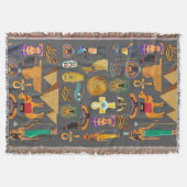 Egyptian Hieroglyphic Symbol Pattern pharaoh      Deken (Voorkant)