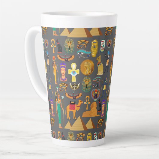 Egyptian Hieroglyphic Symbol Pattern pharaoh      Latte Mok (Linkerhoek)
