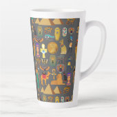 Egyptian Hieroglyphic Symbol Pattern pharaoh      Latte Mok (Rechts)