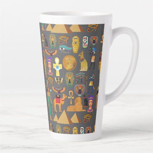 Egyptian Hieroglyphic Symbol Pattern pharaoh      Latte Mok (Rechts)