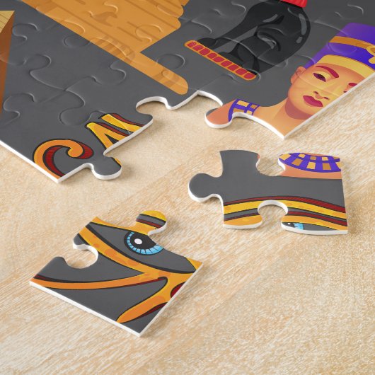 Egyptian Hieroglyphic Symbol Pattern pharaoh      Legpuzzel (Zijkant)