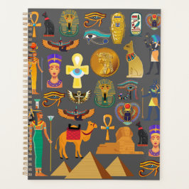 Egyptian Hieroglyphic Symbol Pattern pharaoh      Planner